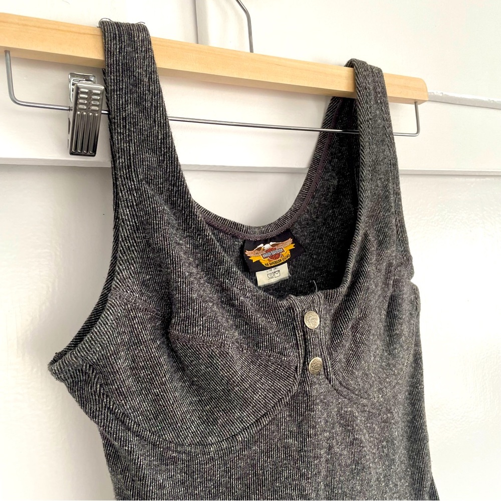 Harley Davidson bra-top bodysuit [Medium, heather charcoal]